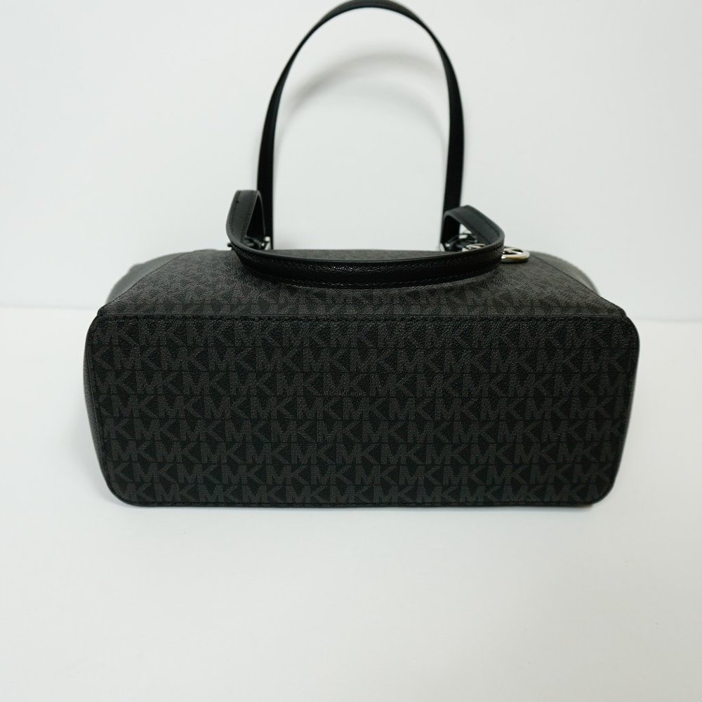 Michael Kors Charlotte Tote Shoulder Bag MK Black - Picture 9 of 12